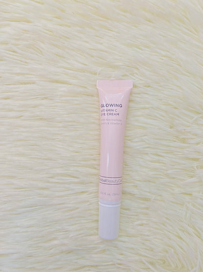 Crema para el contorno de ojos GLOBAL BEAUTY CARE original, rosado con vitamina E, niacinamida, ayuda a prevenir la ojeras.
