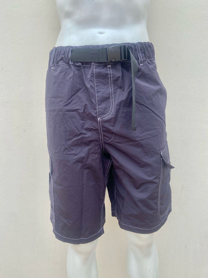 Bermuda ASOS DESIGN Original azul marino de tela impermeable y una correa