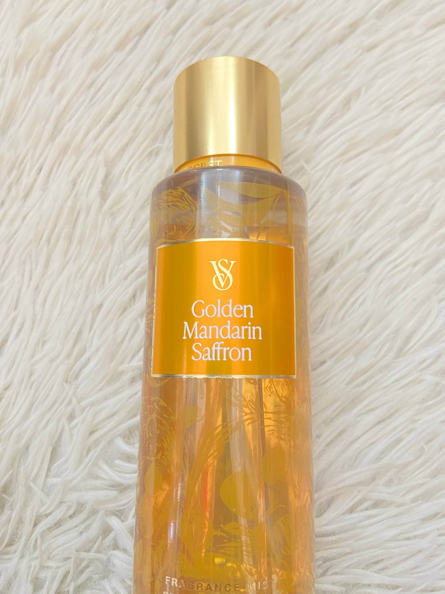 Set Victoria’s Secret original de crema y colonia amarilla con estampado de flores, GOLDEN MANDARIN SAFFRON.