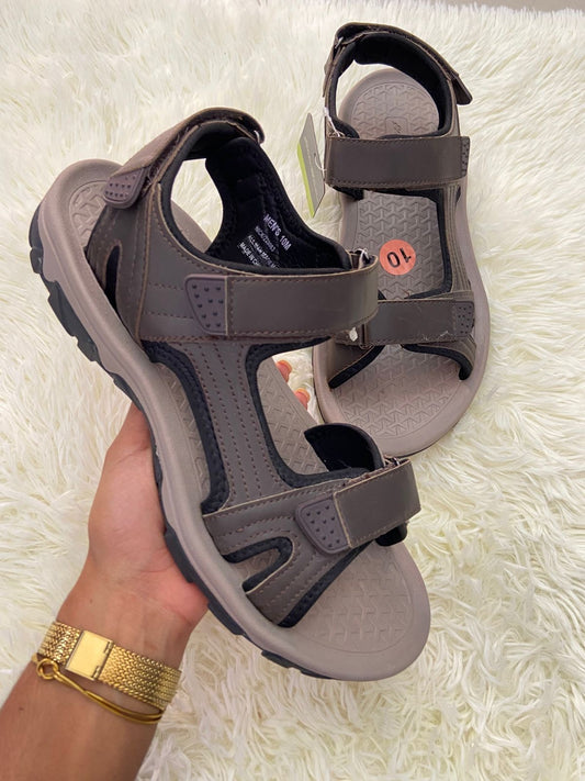 Sandalias EDDIE BAUER original, marrones con costura en hilo marrón, ajustable, perfecto para caminar