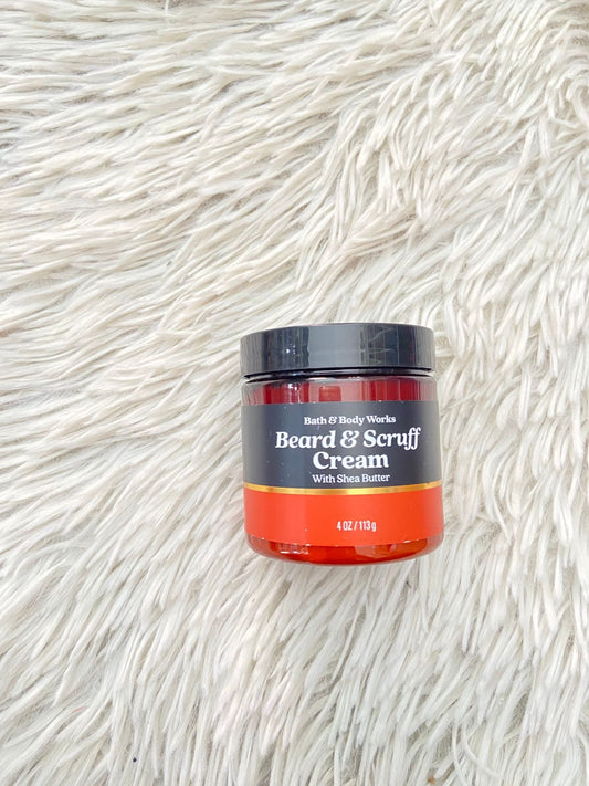 Crema Bath & Body Works original, naranja, BEARD & SCRUFF CREAM.