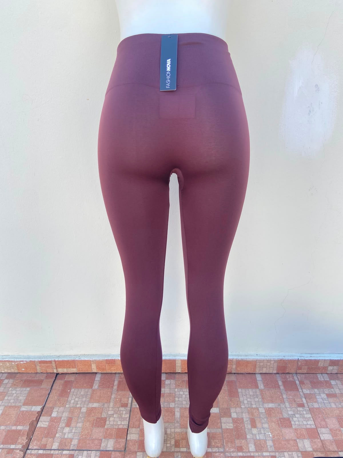 Legging en color chocolate lisa