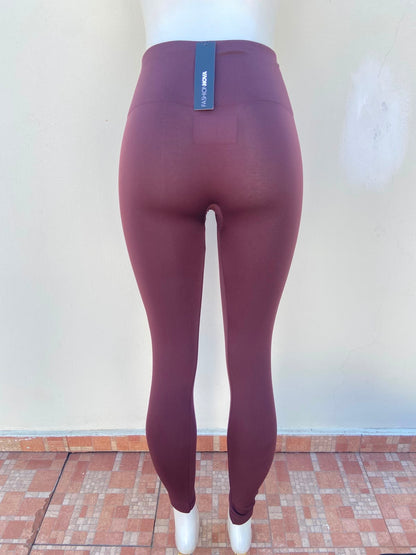 Legging en color chocolate lisa