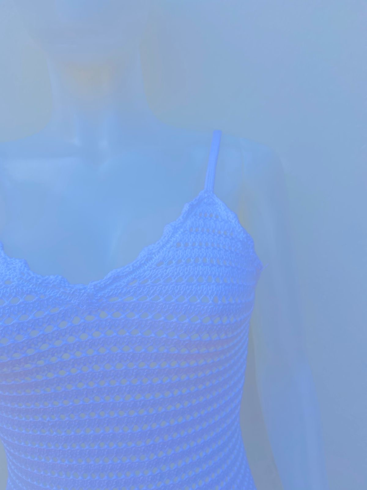 Vestido/ Cover up Forever 21 Original en color blanco en chochet