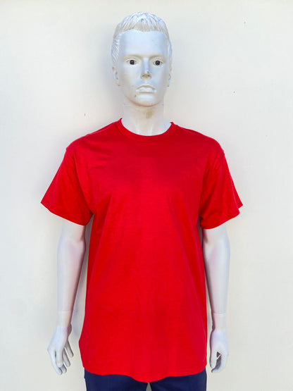 T-shirt GILDAN original, rojo liso, 100% algodón.