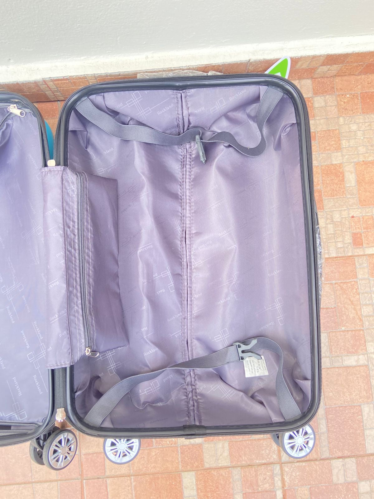 Maleta ROCKLAND original, azul claro lisa MEDIANA