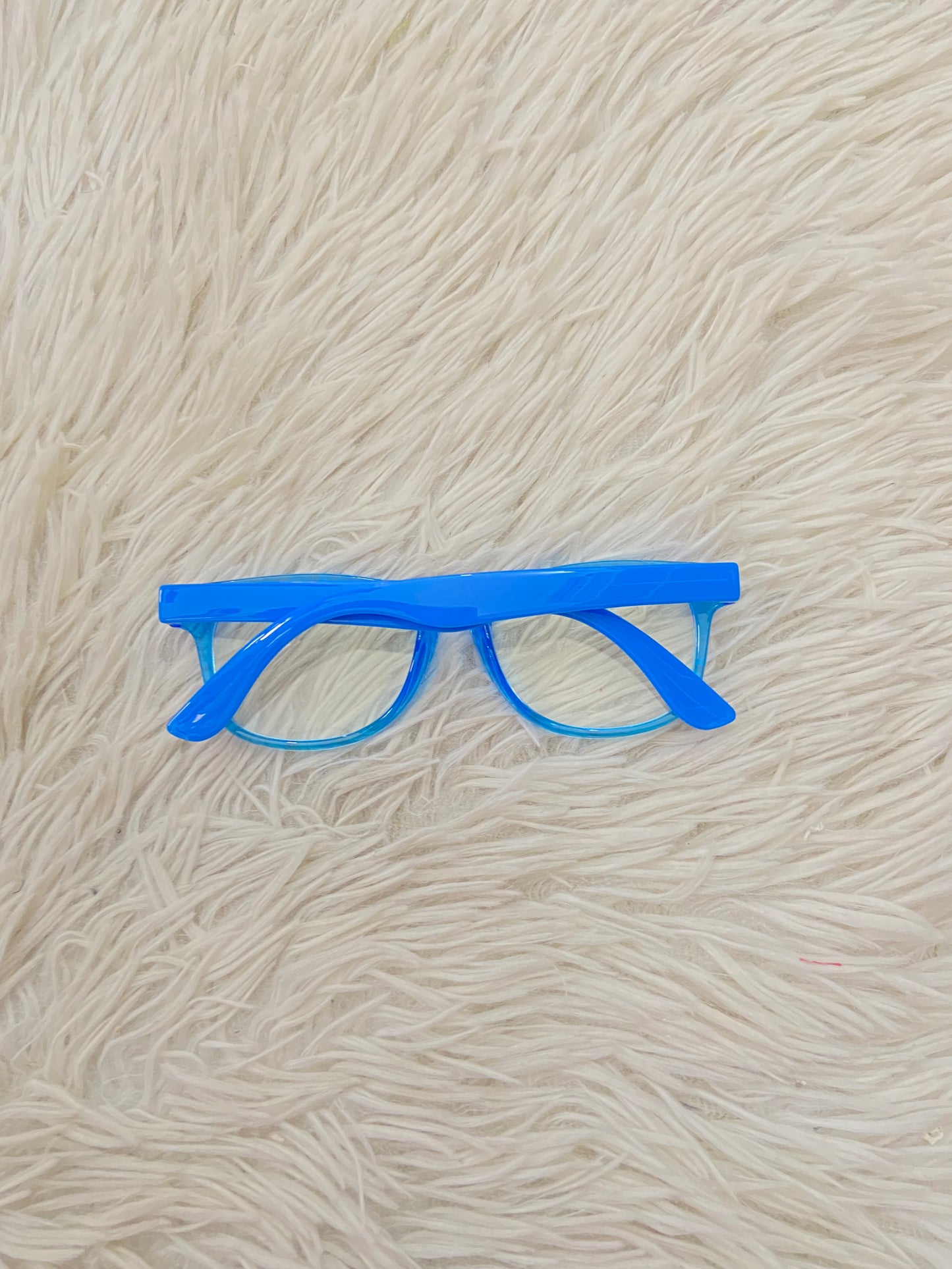 Lentes, de niño azul con micas claras cuadrado.