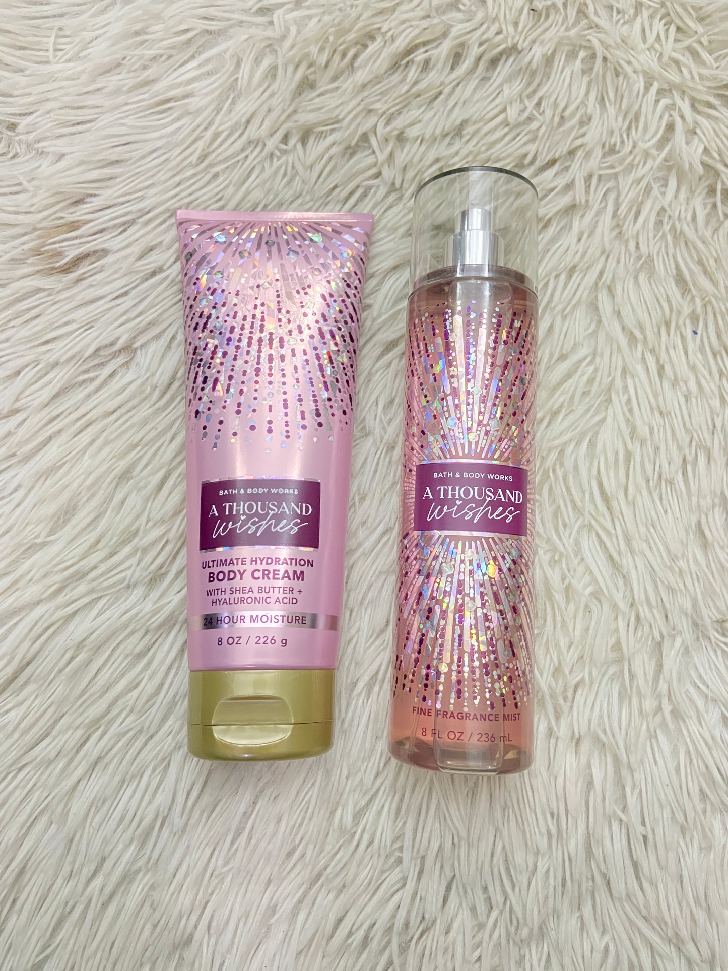 Set Bath & Body Works original, rosada A THOUSAND WISHES.