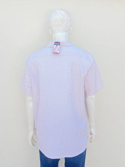 Camisa EXPRESS original, crema ( beige ) con rayas en color blanco, 98 % algodón.