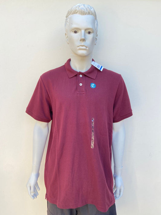 Polocher Aéropostale original, rojo vino liso, con botones el color blanco.