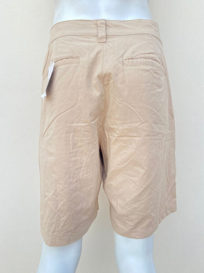Bermuda Forever 21 original crema/ khaki , con diseño de sol en la parte inferior.