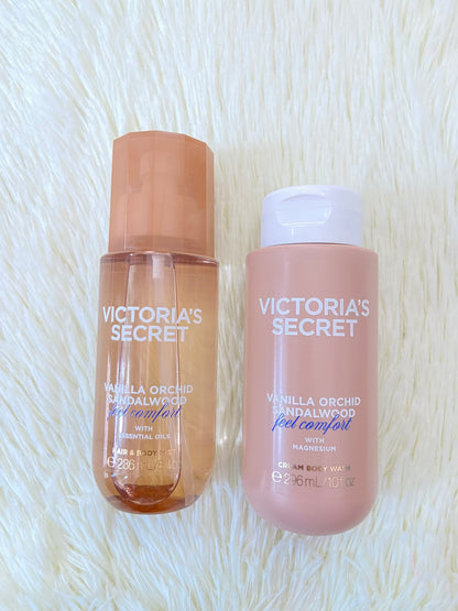 Set Victoria’s Secret original, de crema y colonia VANILLA ORCHID SANDALWOOD.