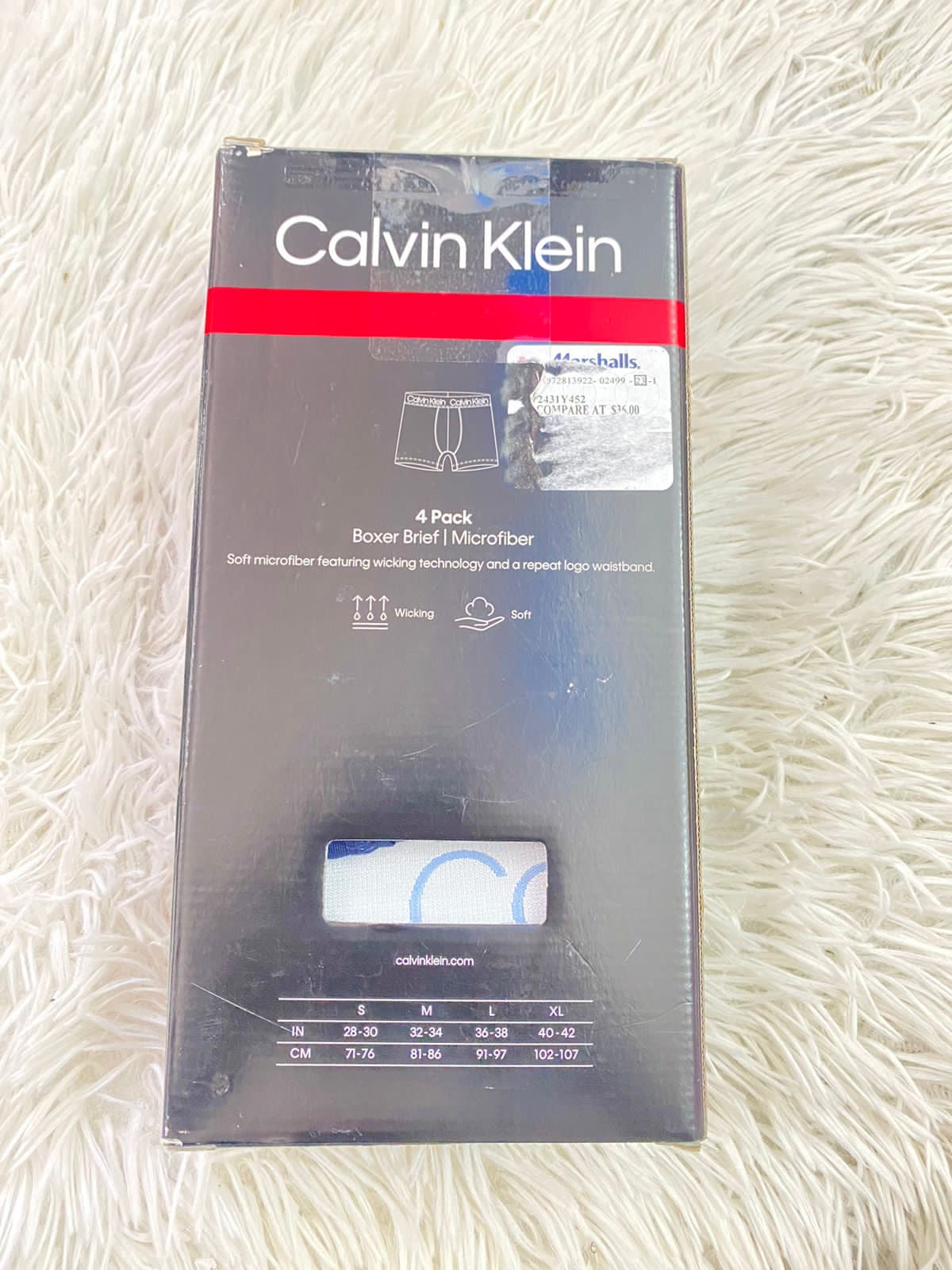 Store de KLEIN Set MICROFIBE CALVIN – blanco. Qlindo y Boxer Original, en cuatro azul