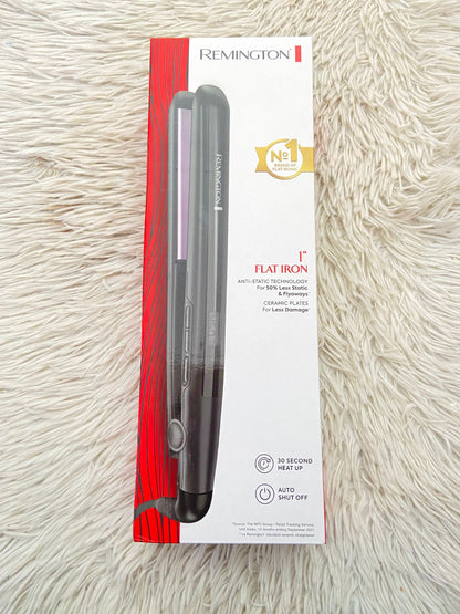 Plancha REMINGTON original Tecnología Anti-Static — 50% menos estática
✨ Placas cerámicas — menor daño y un acabado más brillante
✨ Calienta en solo 30 segundos
✨ Auto apagado para mayor seguridad
✨ Marca #1 en planchas