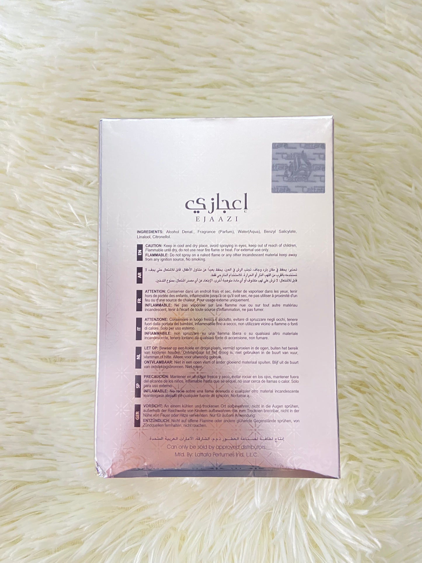 Perfume EJAAZI original, negro con plateado, INTENSIVE SILVER, LATTAFA.
