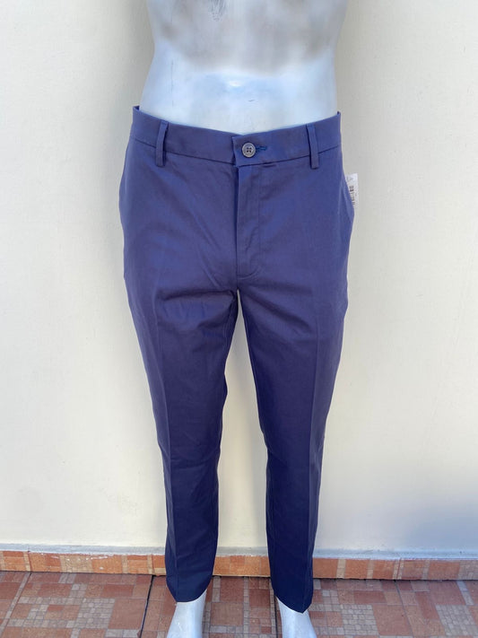 Pantalón GOOTHREADS original, azul marino, clásico para vestir.