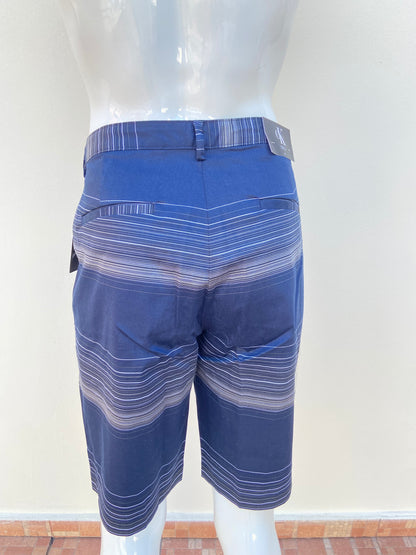 Bermuda CALVIN KLEIN original, azul marino y rayas en color blanco y gris, 98% algodón.