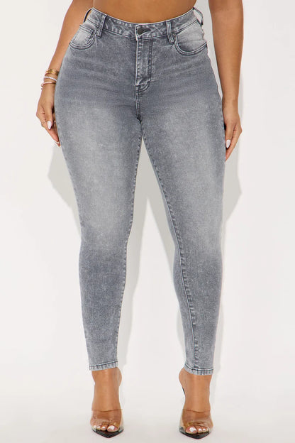 Pantalon, Jean gris claro, liso, SIKINNY.