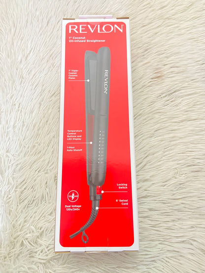 Plancha REVLON original 1 pulgada, Distribución de calor uniforme de hasta 450F 🔥 para un acabado rapido y duradero