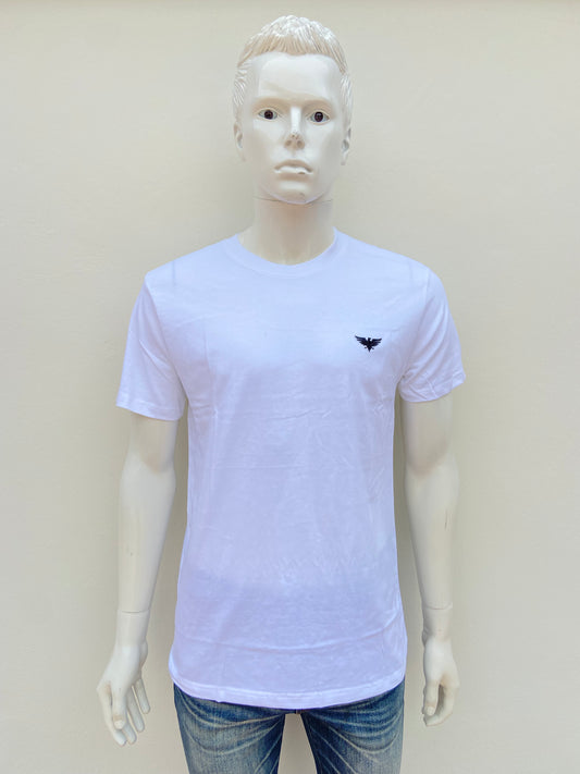 T-shirt PACIFIC EAGLE original, blanco liso con logotipo de la marca en negro.