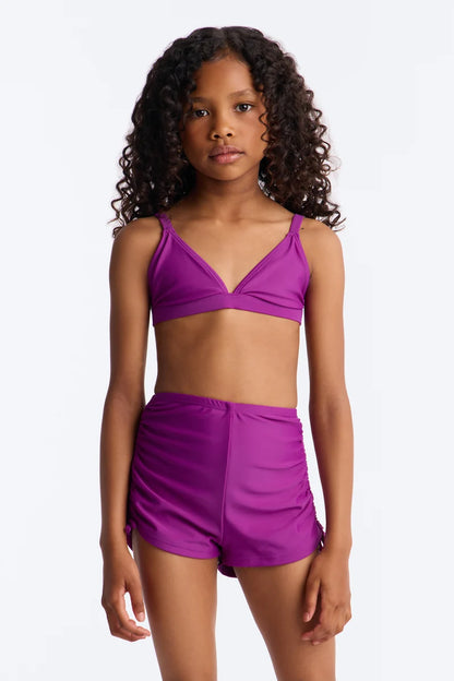 Biquini, morado/ púrpura con tirantes ajustables, 2 piezas.