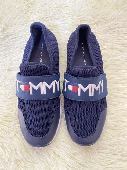 Tenis/ Alpargatas Tommy Hilfiger original, azul marino con letras         T❤️MMY en blanco.