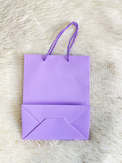 Shopping liso sin diseño en color morado (Lila) con lazos del mismo color