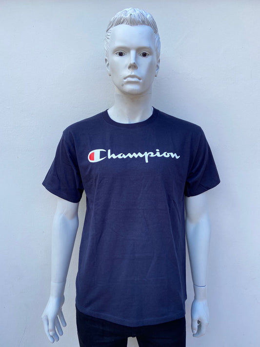 T-shirt CHAMPION Original en color azul marino con diseño de la marca al frente