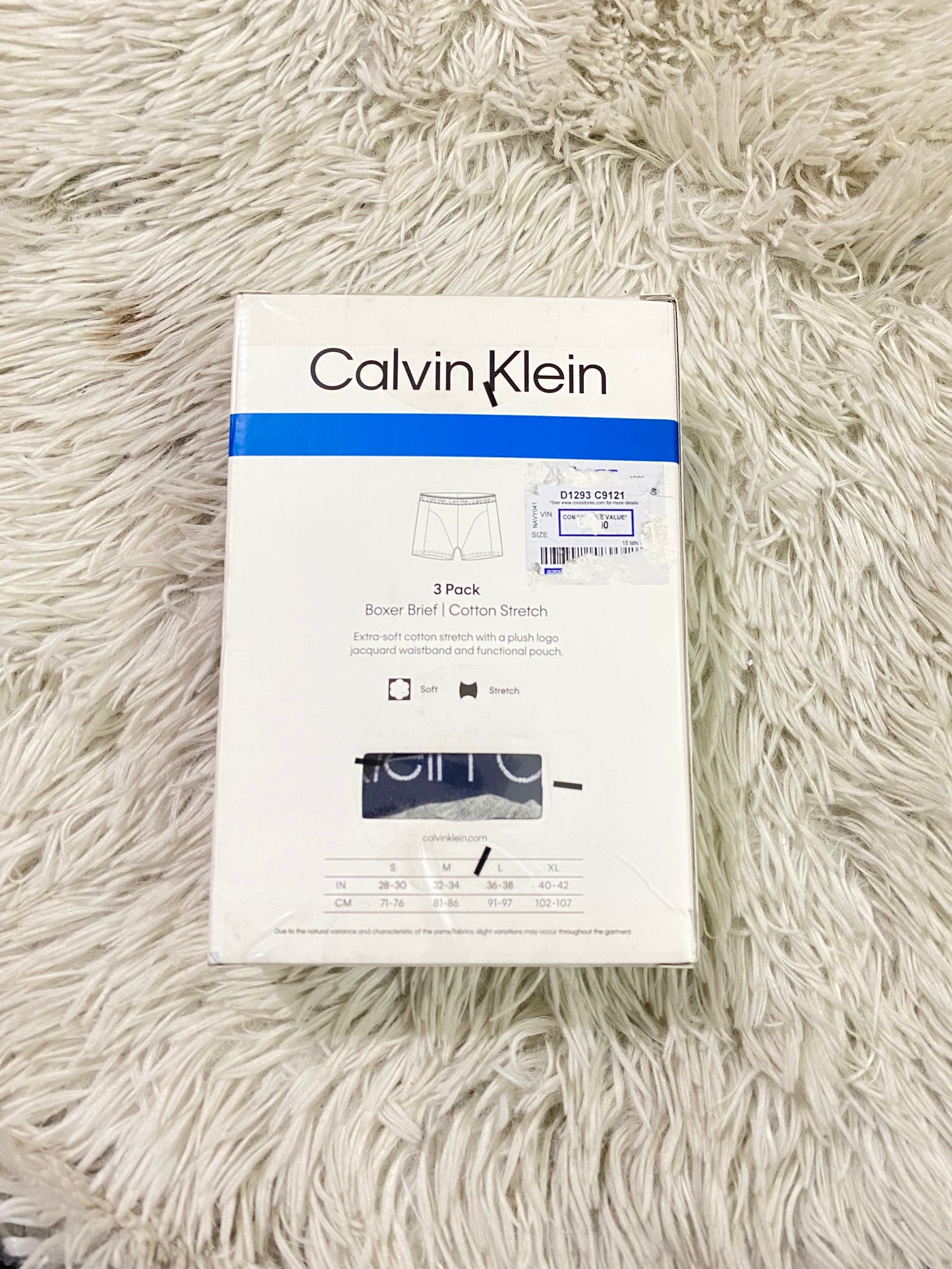 Boxer Calvin Klein original, pack de 3, azul marino liso, otro con letras de la marca y gris liso.