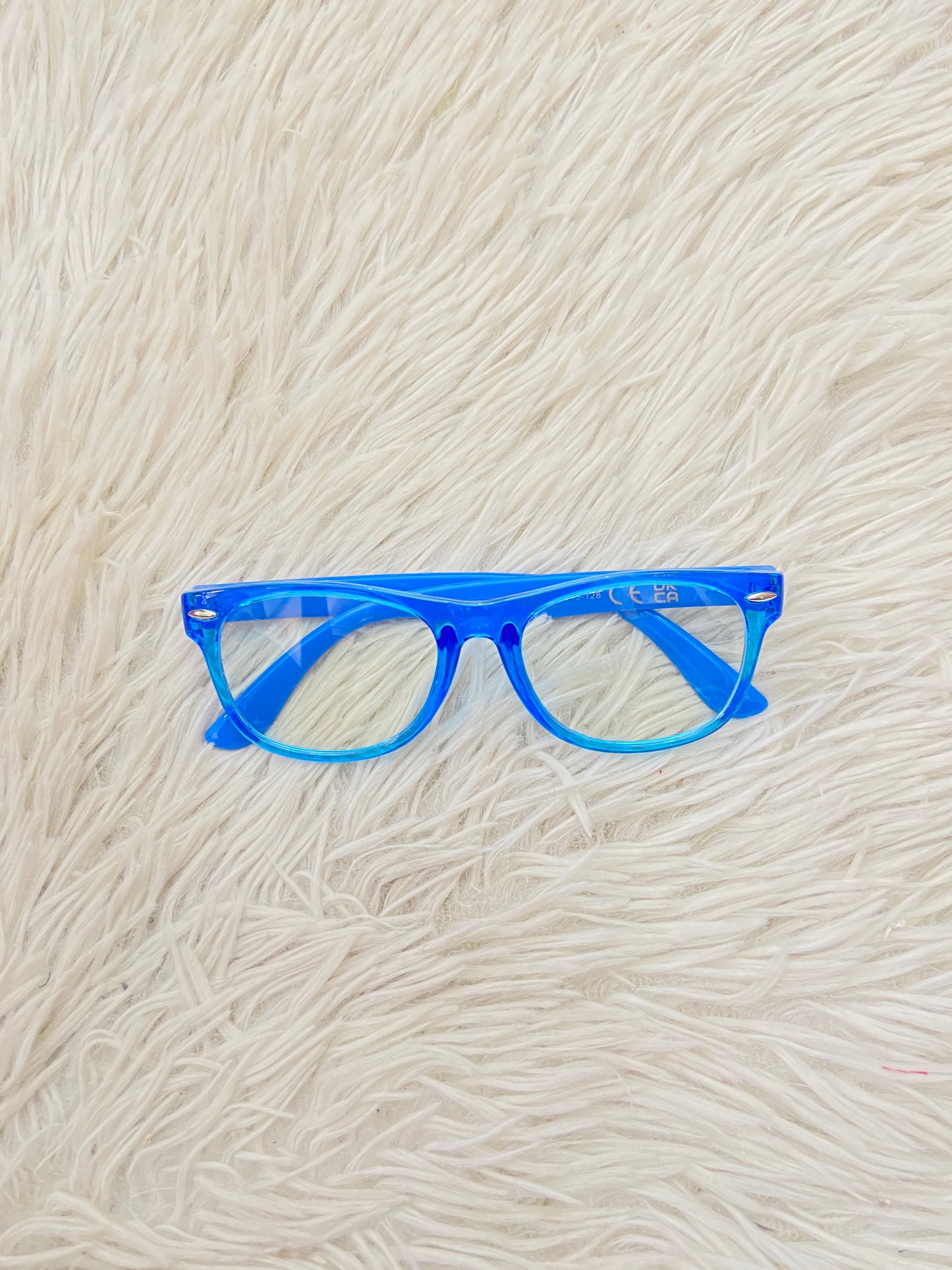 Lentes, de niño azul con micas claras cuadrado.