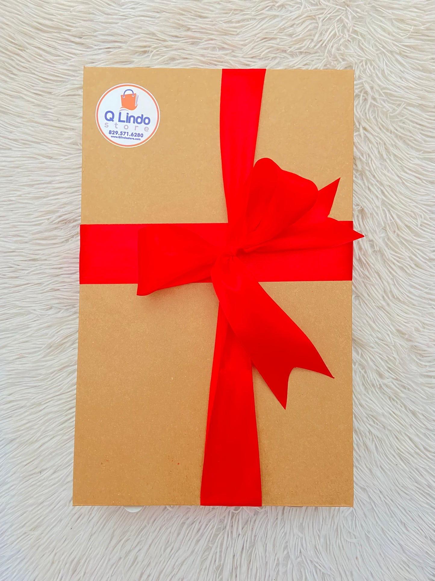 Cajas de regalo, con lazo de color azul y rojo, MEDIANA.