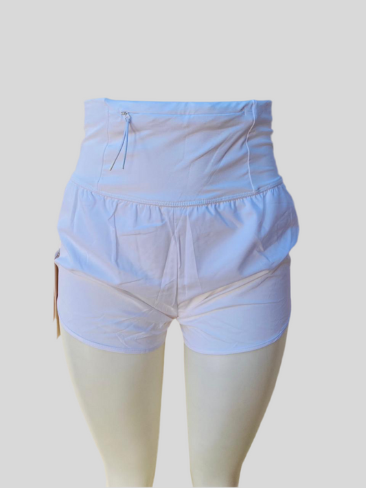 Short LOVE TREE original blanco en tela de gym y bolsillo con zipper