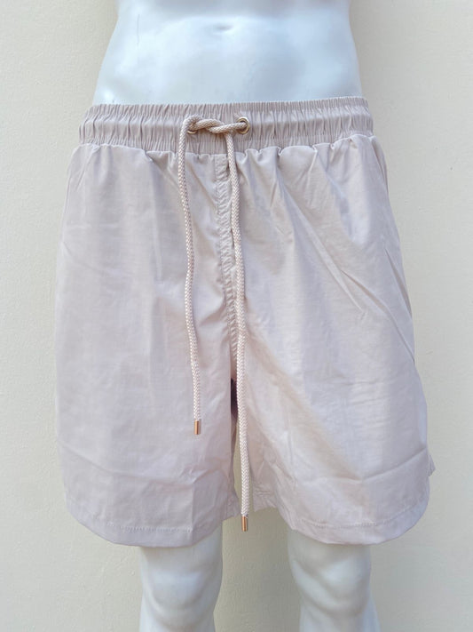 Bañador Baggy en color blanco/crema (Stone) ( gris ) liso con bolsillos