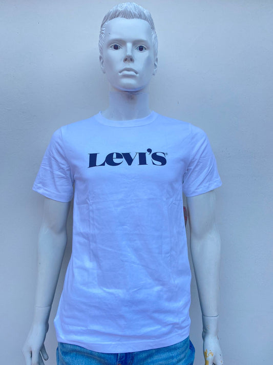 T-shirt LEVI’S original blanco con letras de la marca en frente en color negro.