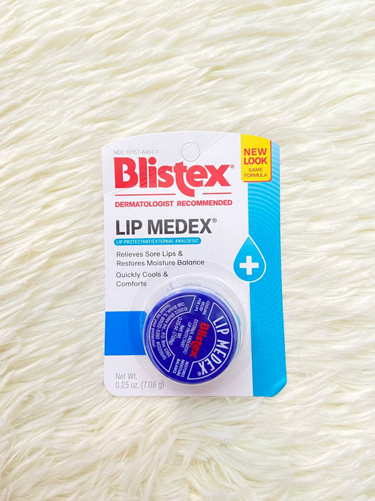 Bálsamo hidratante BLISTEX original, refresca, hidrata, para labios resecos y doloridos,recomendado por dermatólogos.