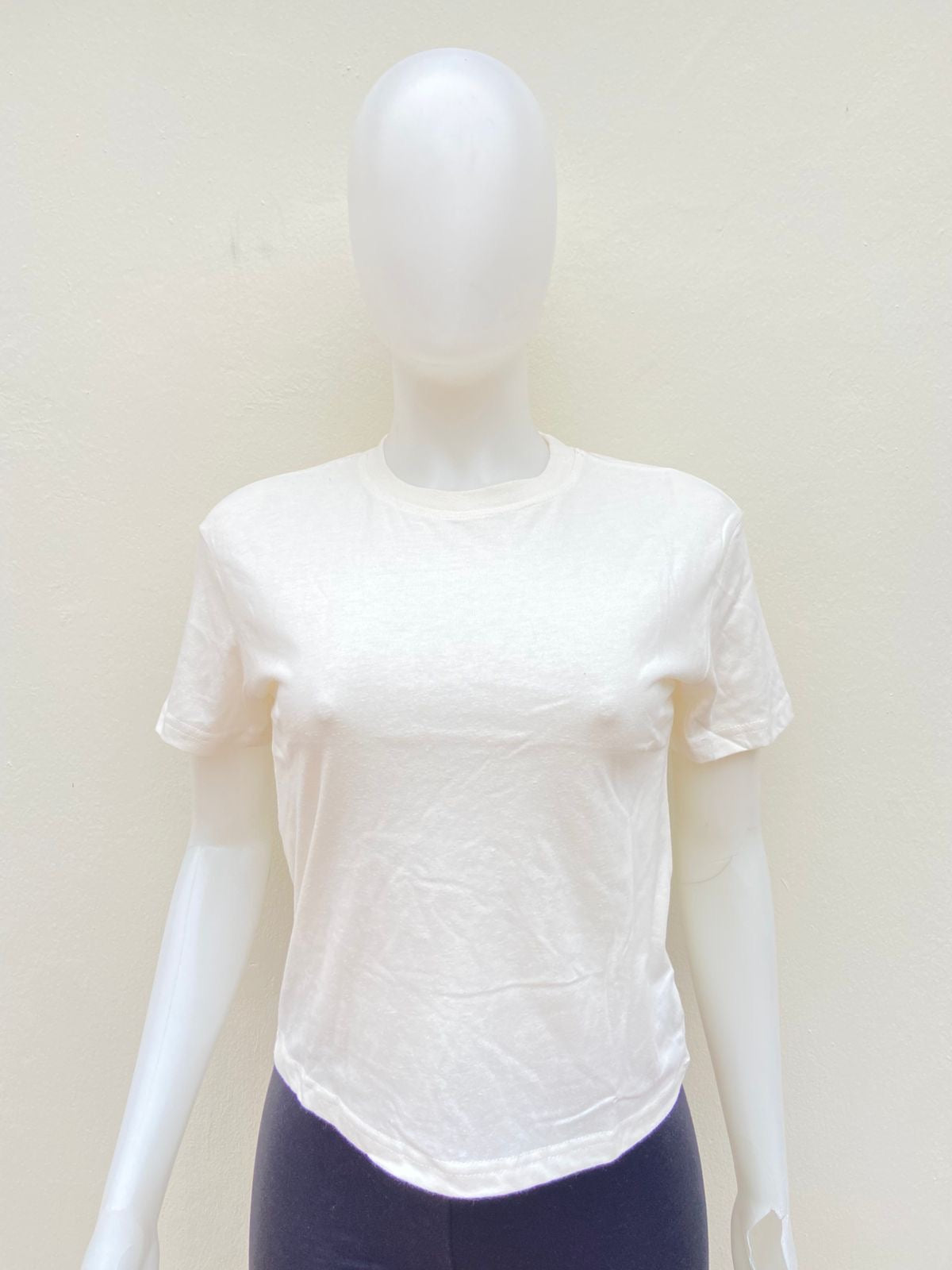 T-shirt Forever 21 original blanco liso, esencial.