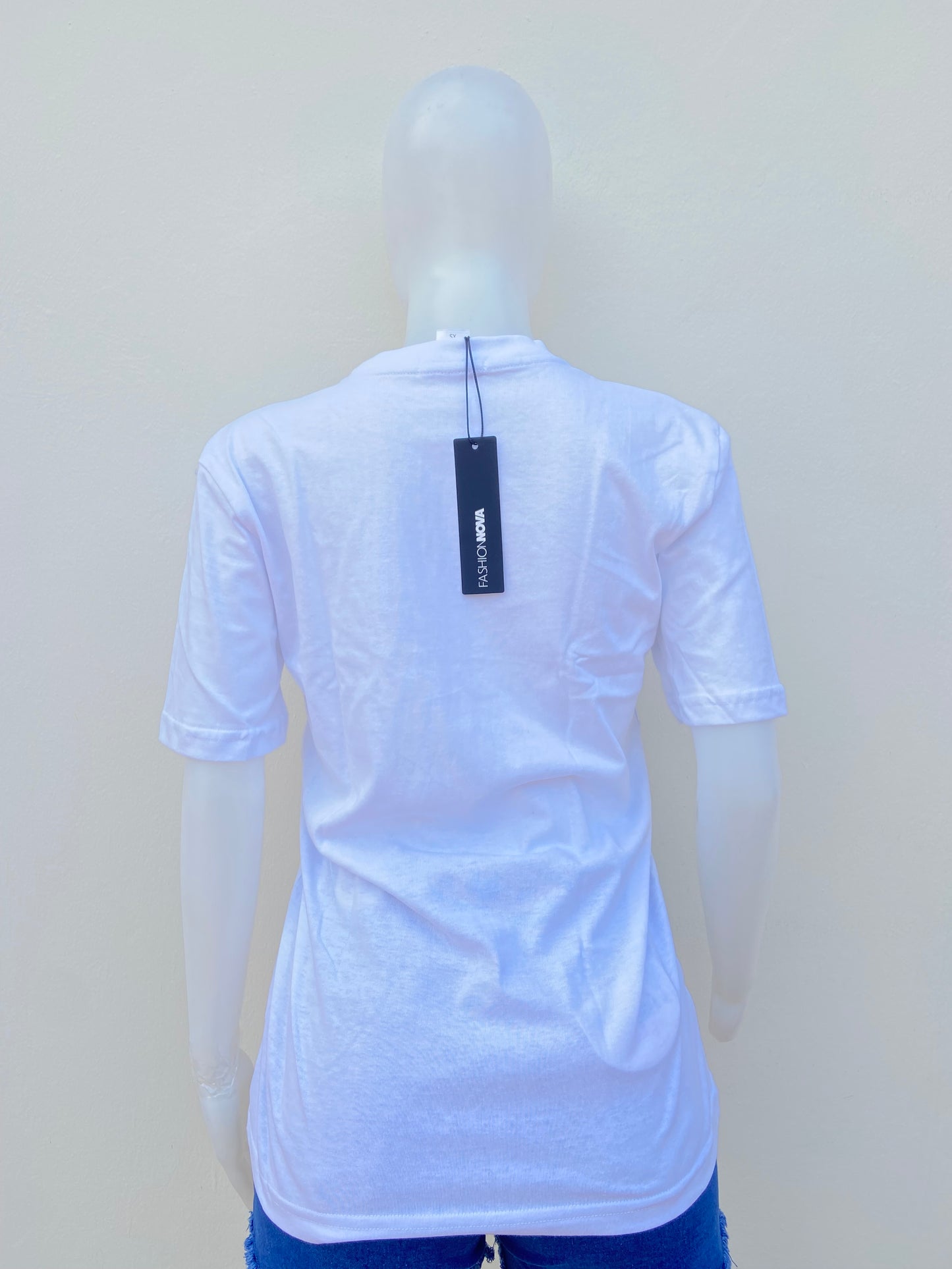 T-shirt camiseta 100% algodón orgánico l, blanco con letras I ❤️ YOUR DAD ( amo a tu papá ) en negro.