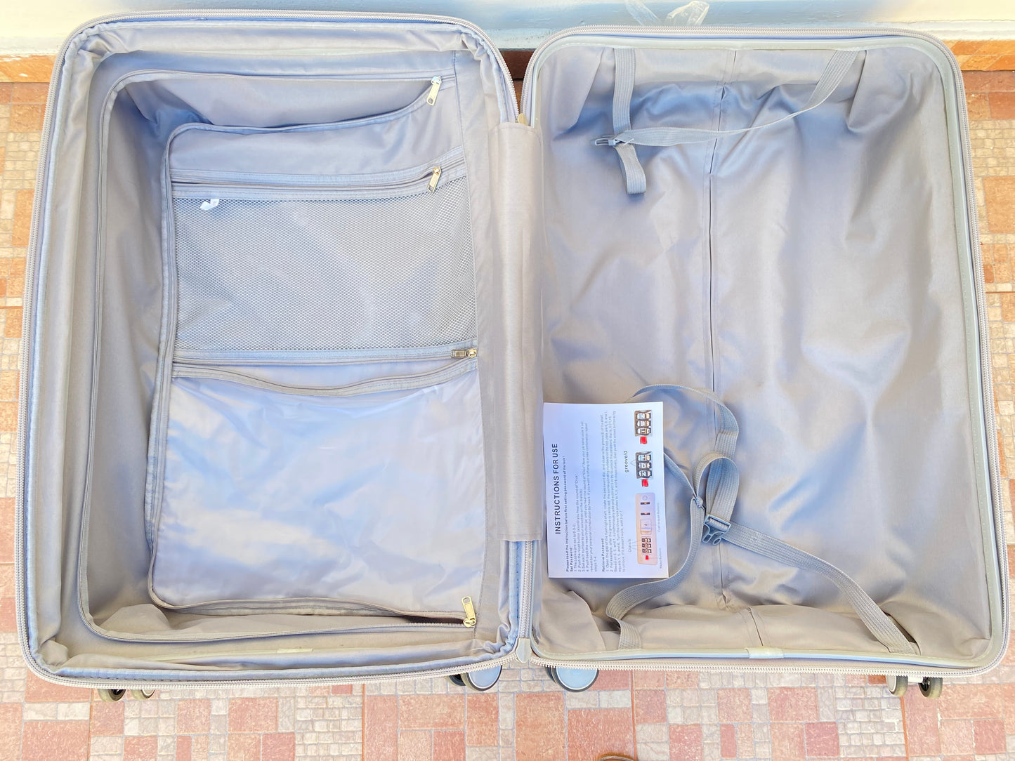 Maleta NAZHURA original, gris lisa, GRANDE. 📲 829-571-6280