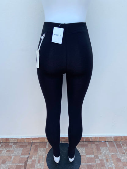 Legging / licra  Forever 21 original organica negra lisa, larga
