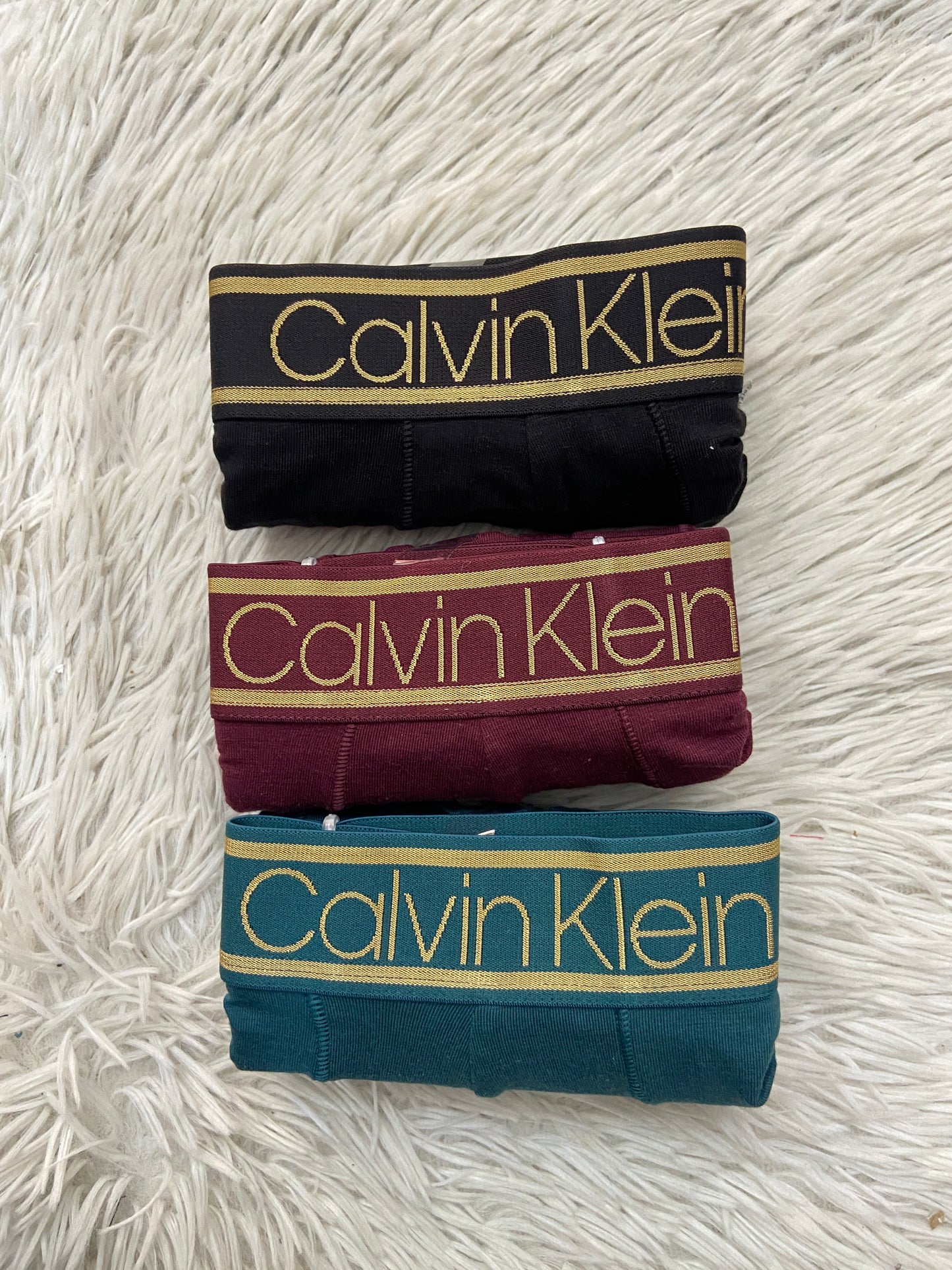 Set de Boxer Calvin Klein original, pack de 3, verde, rojo y negro