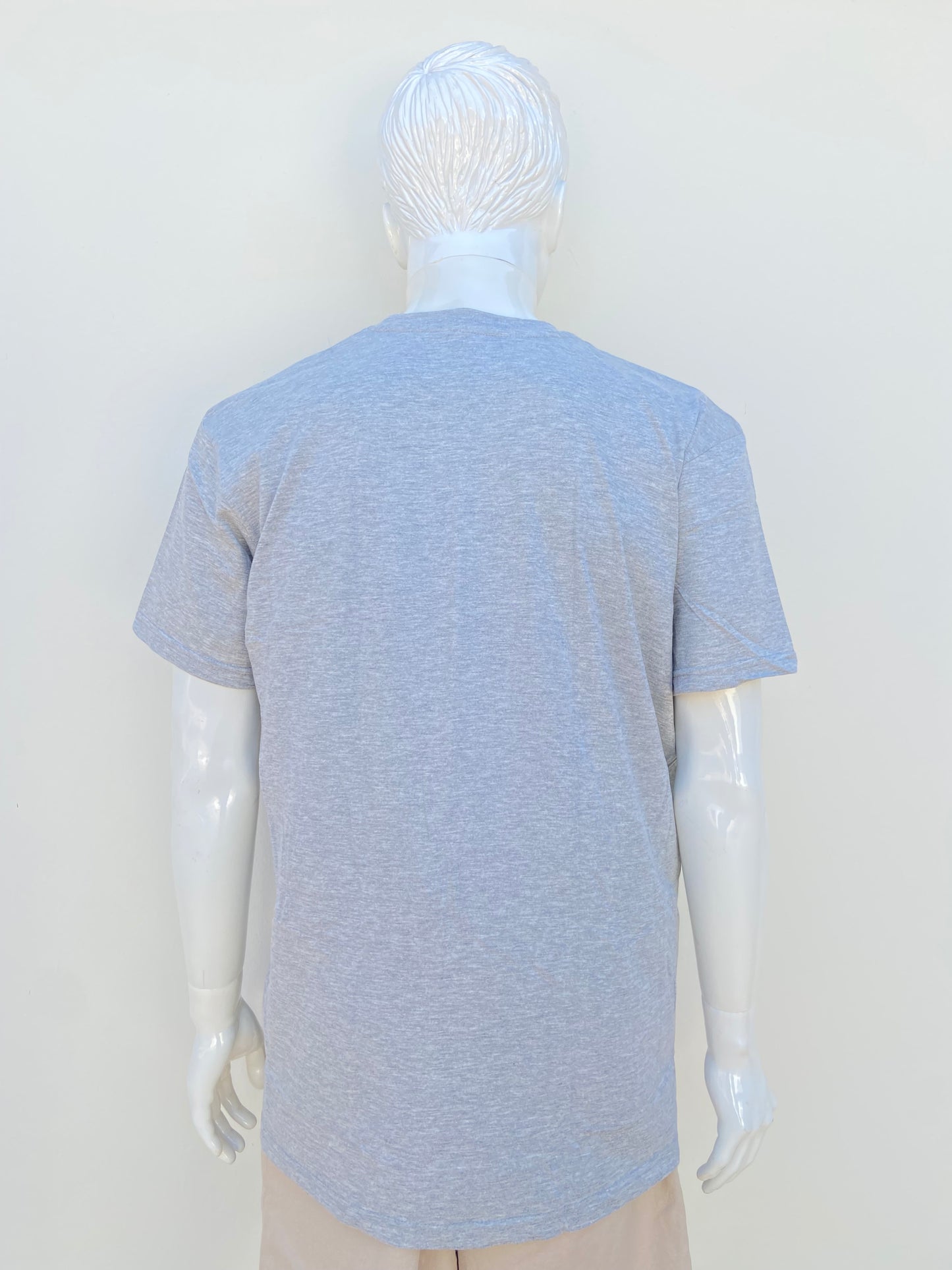 T-shirt, gris claro liso, 90% algodón, diferente.