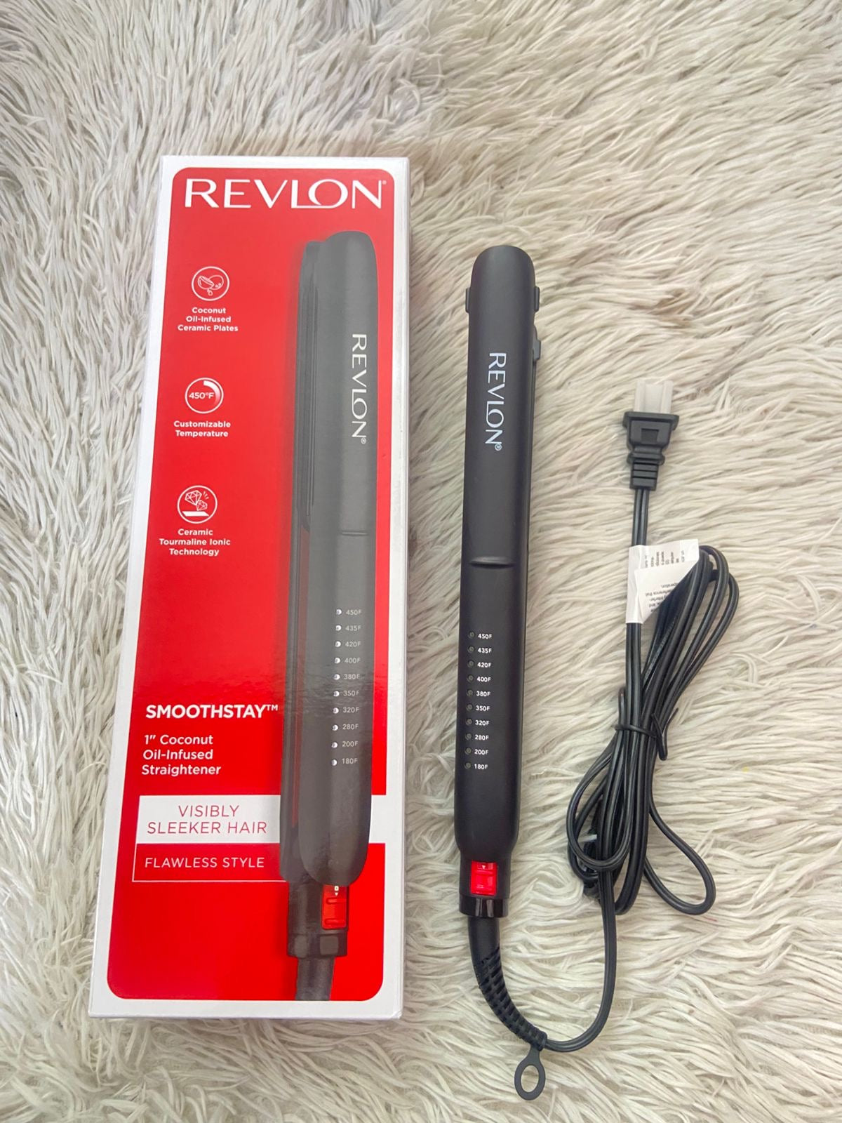 Plancha REVLON original 1 pulgada, Distribución de calor uniforme de hasta 450F 🔥 para un acabado rapido y duradero