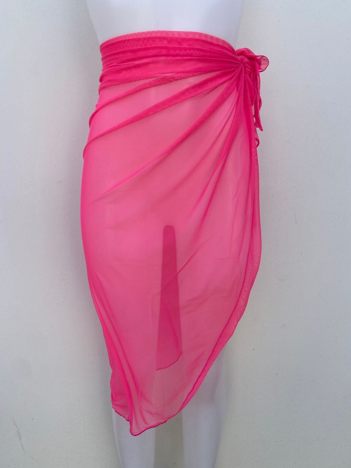 Falda/ Salida de playa Tini bikini original, rosada transparente, cover up.