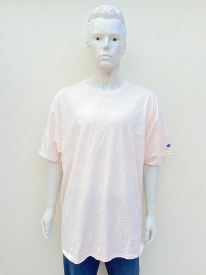 T-shirt CHAMPION original, rosado claro, 100% algodón.