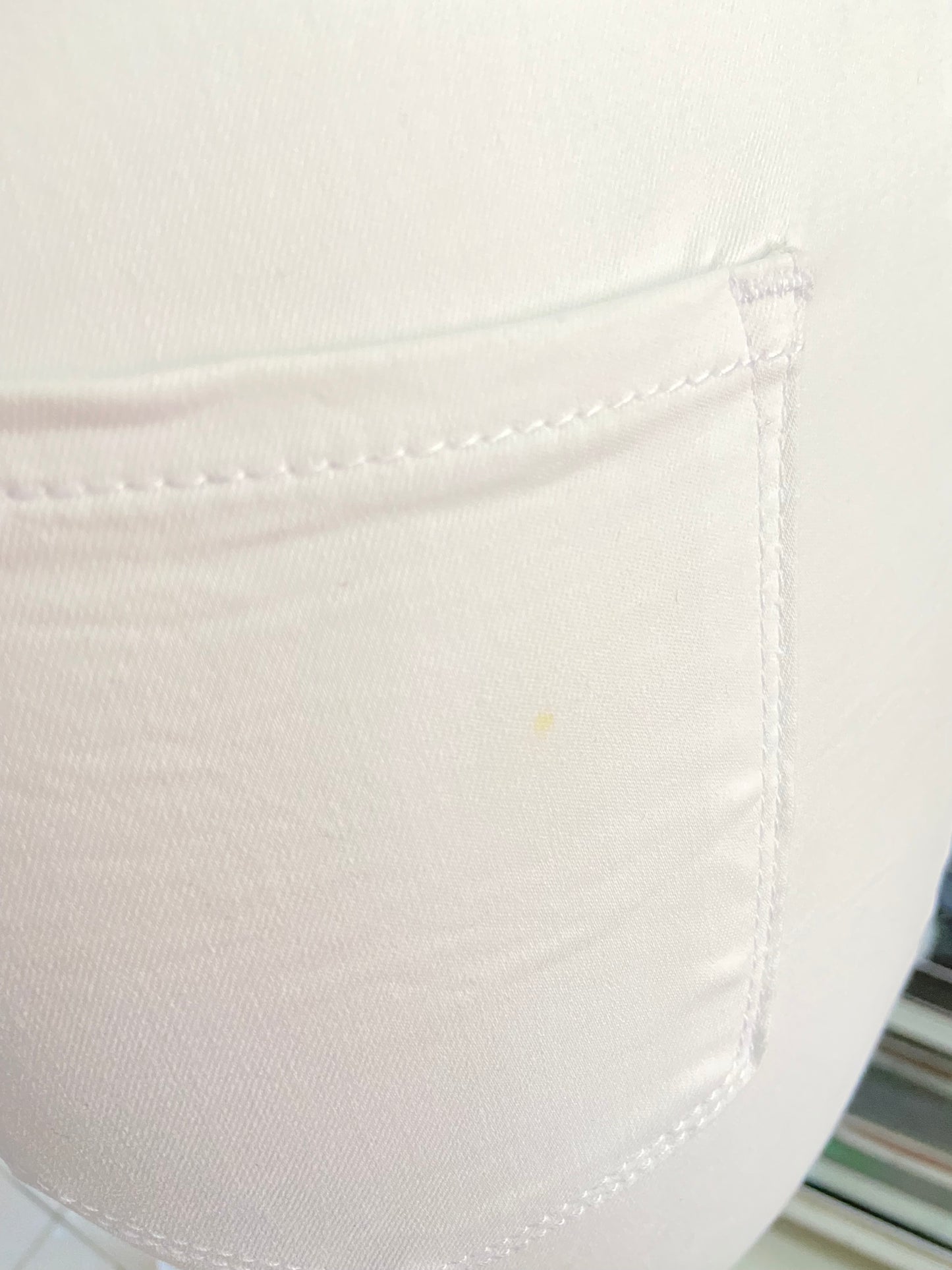 Pantalon Jean, blanco liso, CLASSIC HIGH WAIST SKINNY.