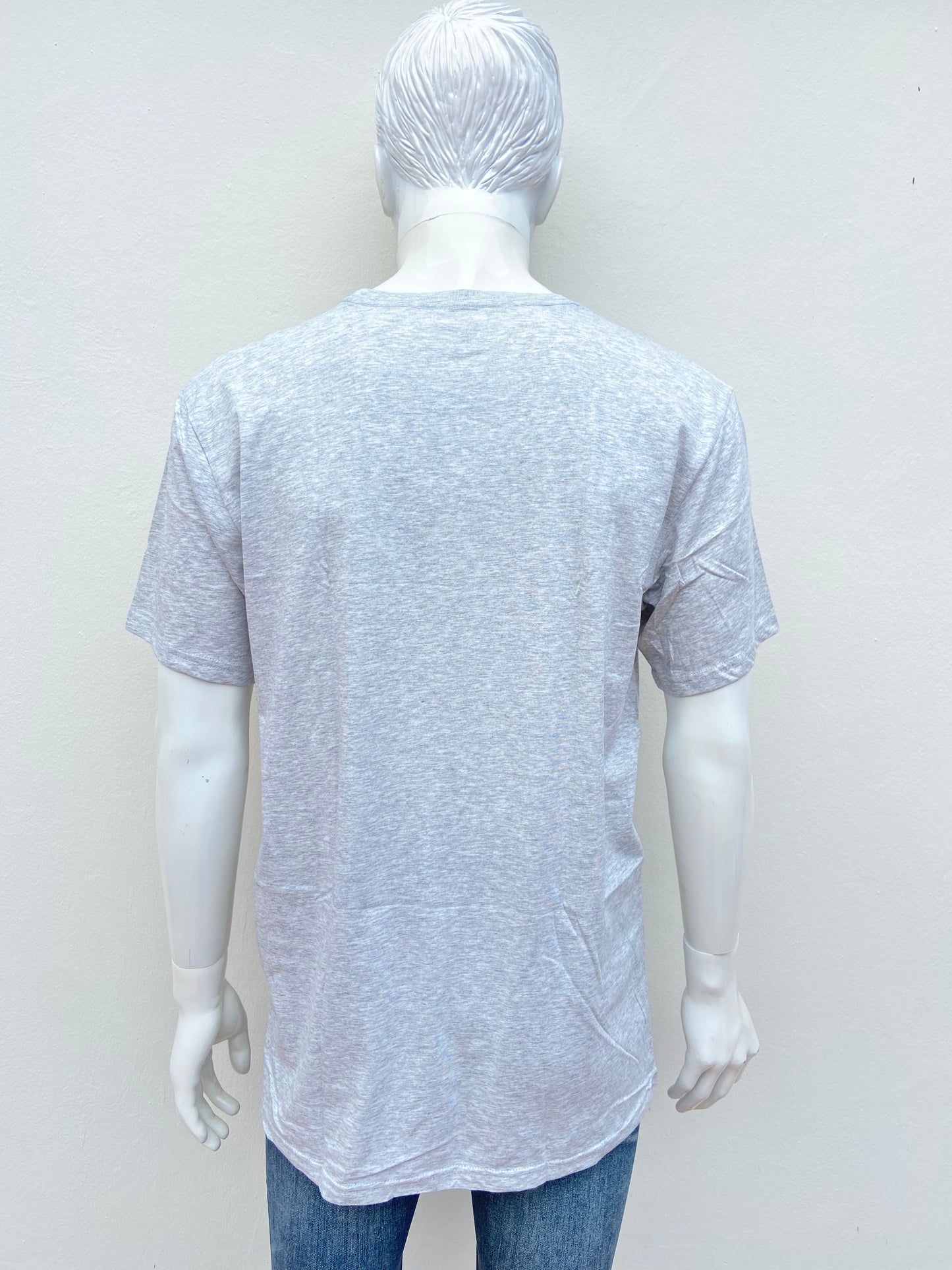 T-shirt 7 J 1 original, gris claro  liso, 100% algodón.