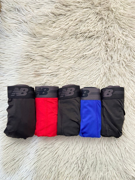 Pack-5 Boxer NEW BALANCE original, de 5 en color negro, rojo y azul.