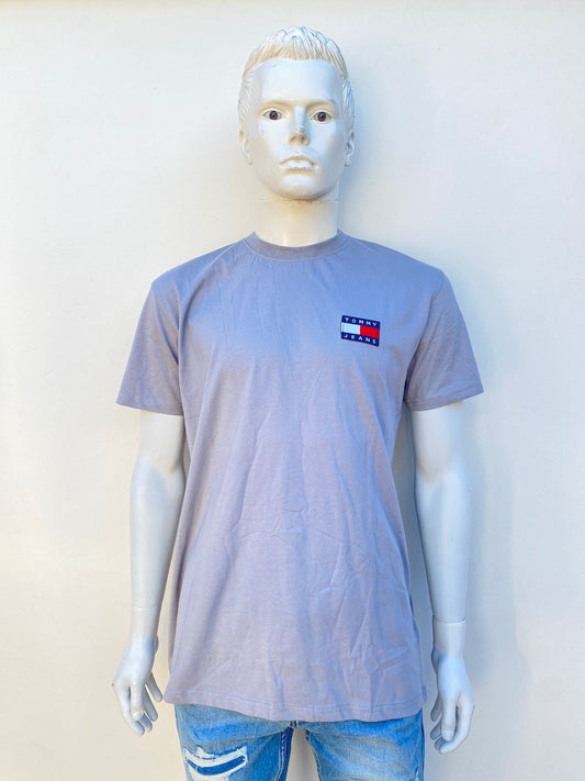 T-shirt Tommy Hilfiger gris Original con logotipo Tommy Jeans.