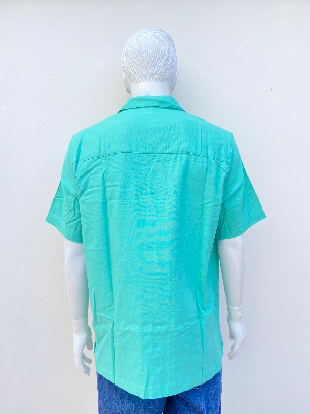 Camisa GAP original, verde claro, tela lino.