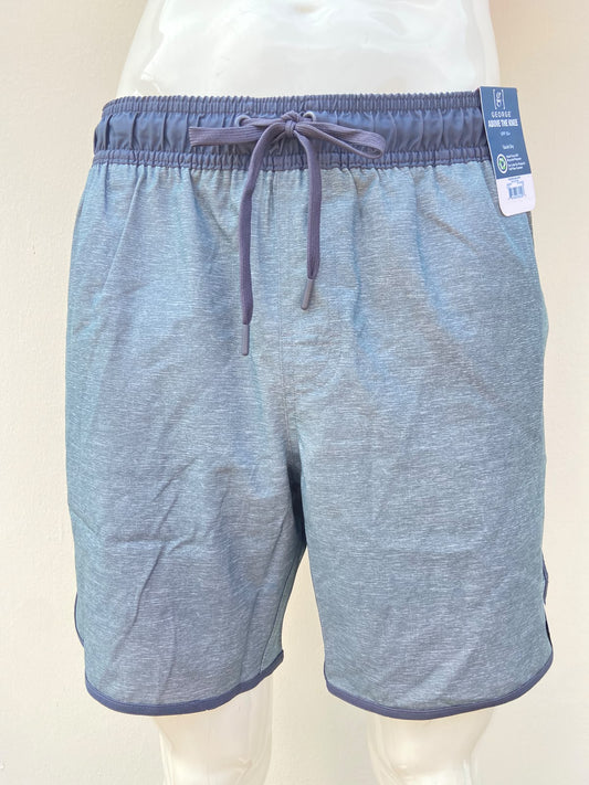 Baggy/bañador, GEORGE original en color verde liso con lazo ajustable y pretina en color gris, Protección UPF 50+: Brinda protección contra los rayos UV.
